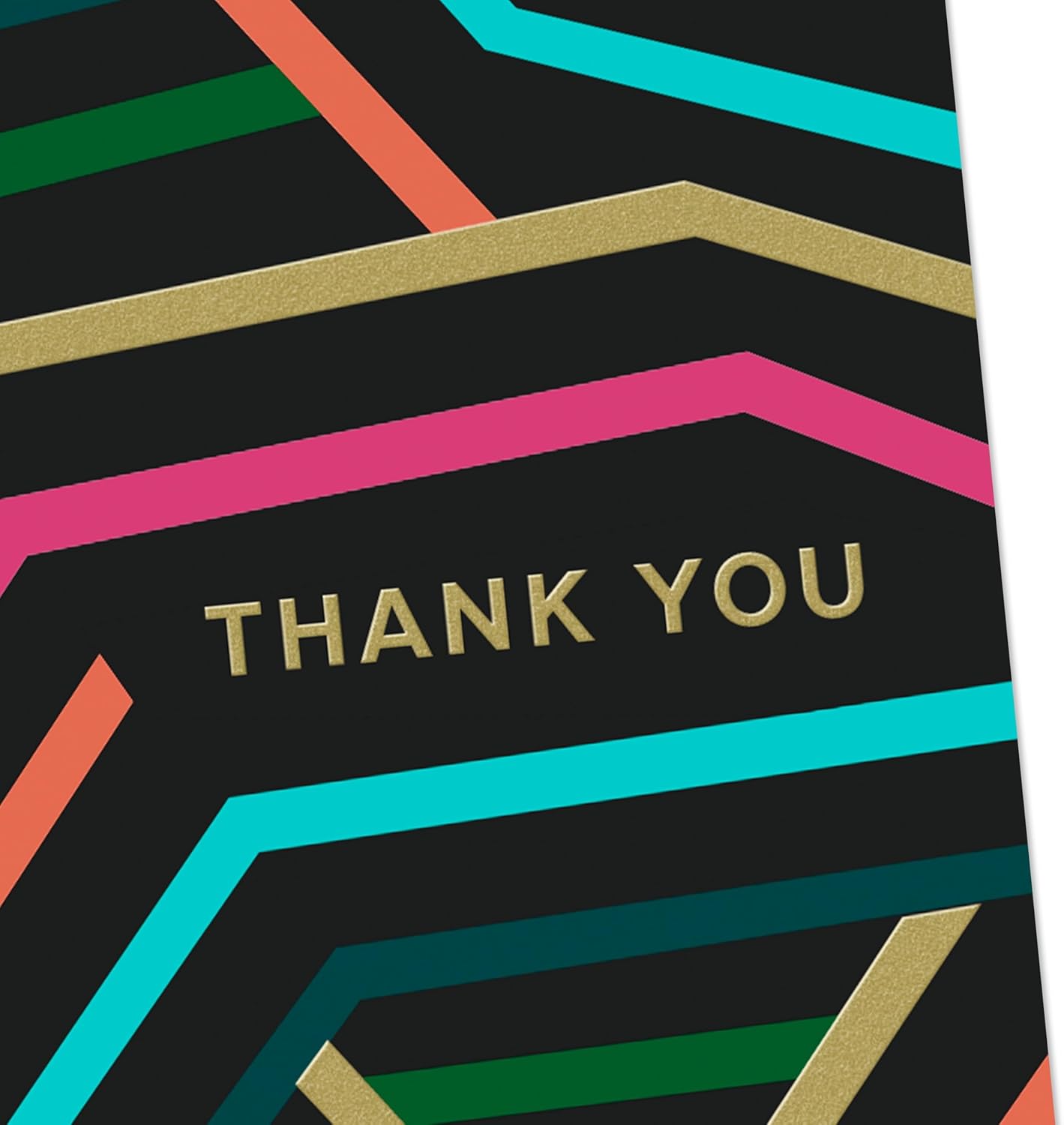 Neon Graphics Design Thank You Card Multipack 10 Cards with White Envelopes