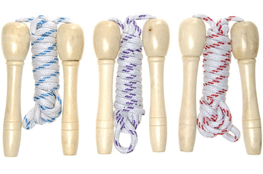 Single Wooden Jumping Skipping Rope