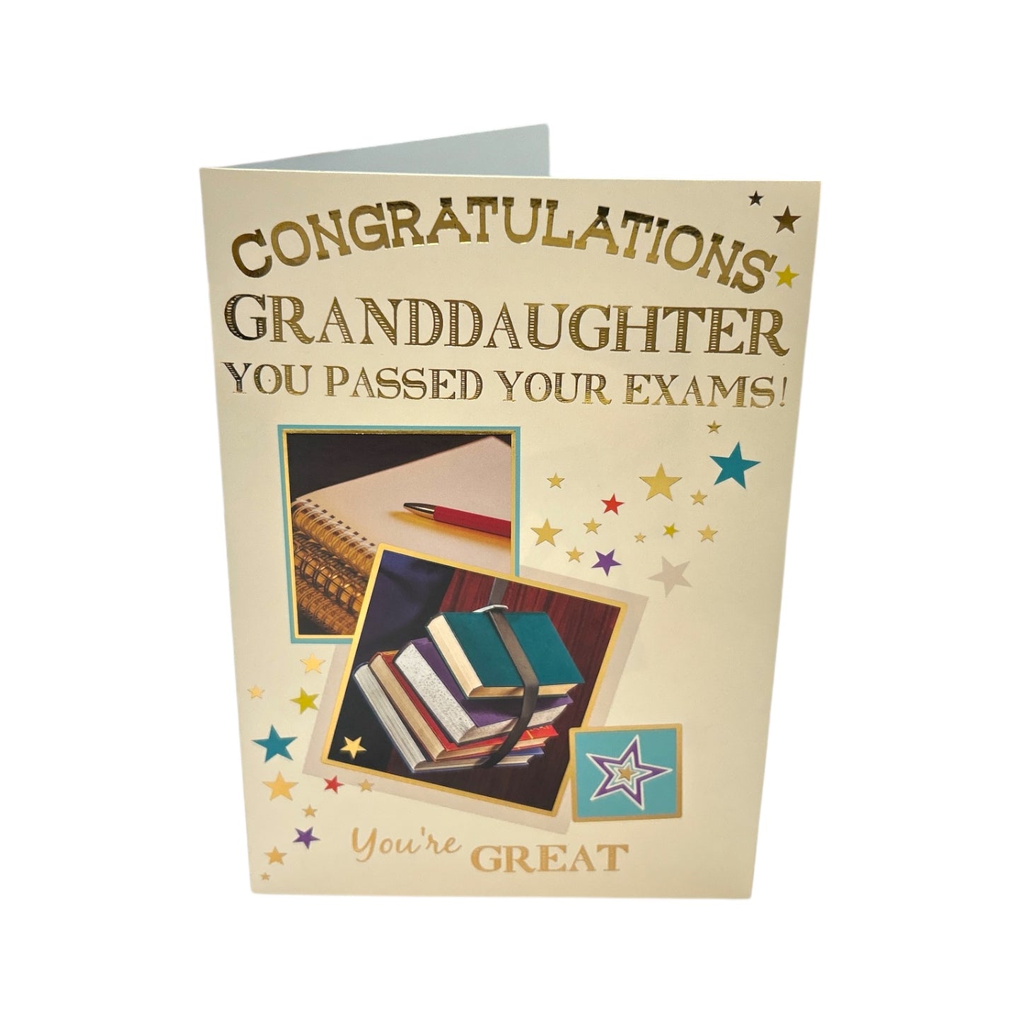 For Granddaughter You Passed Your Exam Design Congratulations Card