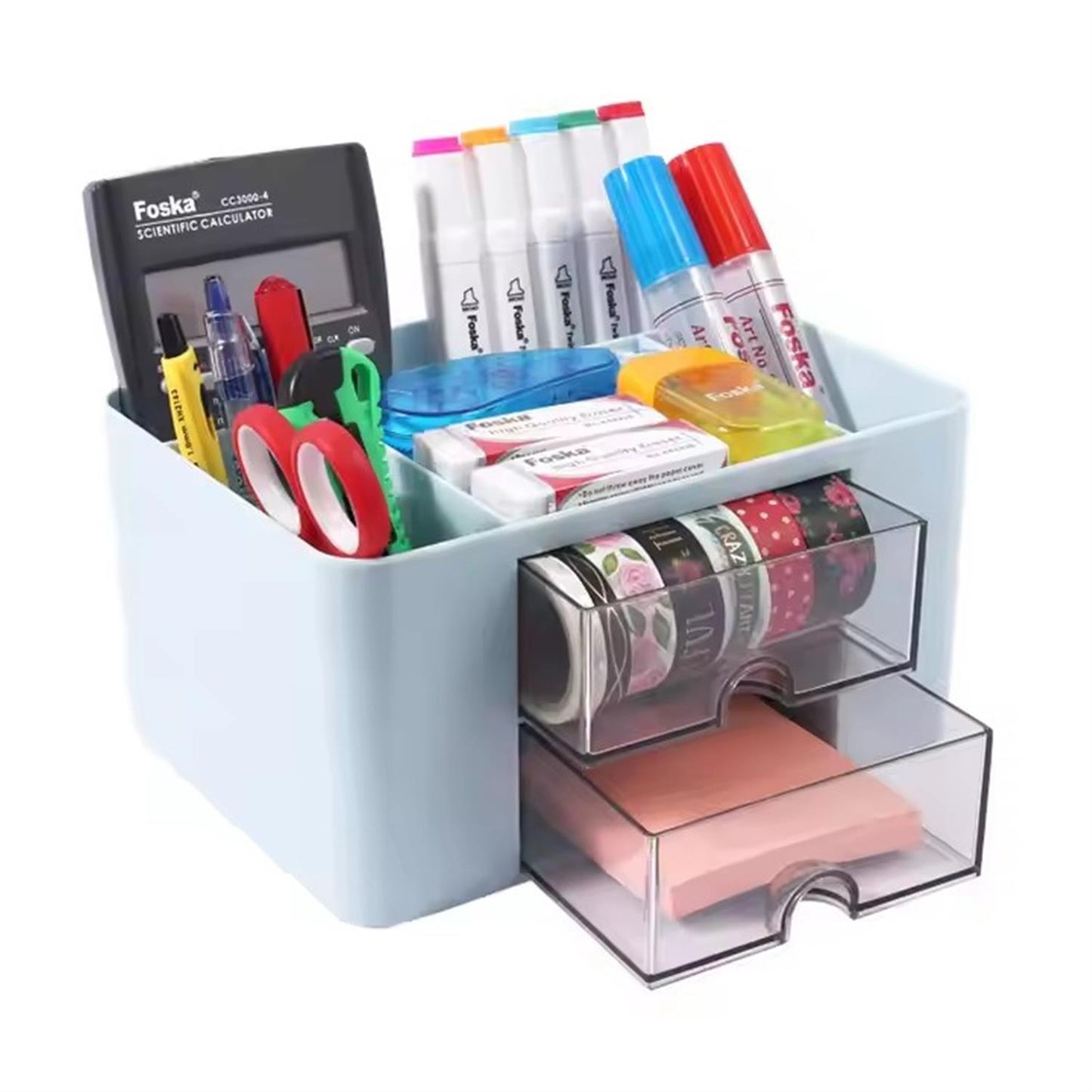 Desk Organizer Plastic Storage Box 14 x 10 x 19.5cm