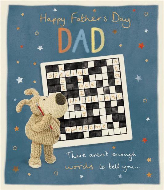 Boofle with Crossword Game Dad Father's Day Card