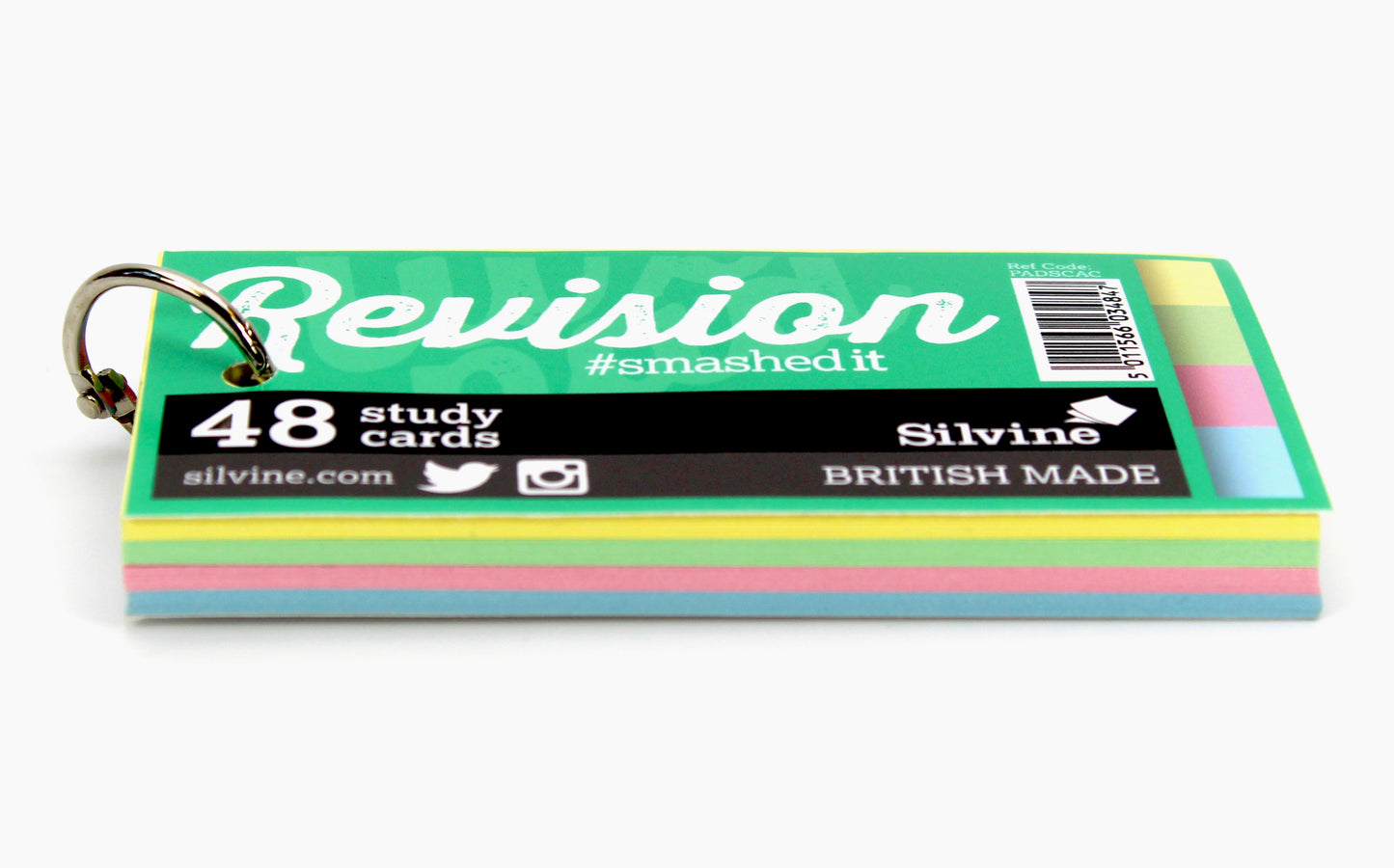 48 Mini Study Revision Cards on Keyring - 100 x 55mm