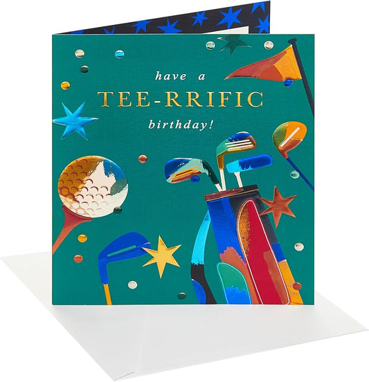 Golf Design Birthday Card