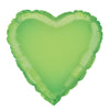 Lime Green Solid Heart Foil Balloon 18"