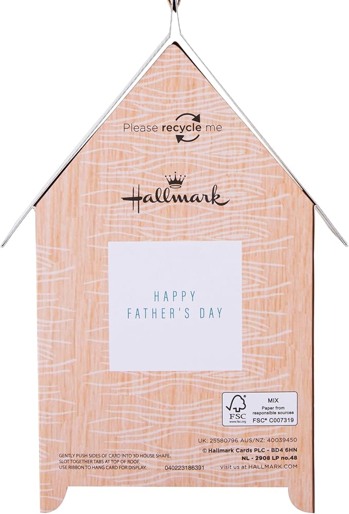 3D & Pop Up Birdhouse Design Keepsake Dad Father's Day Card