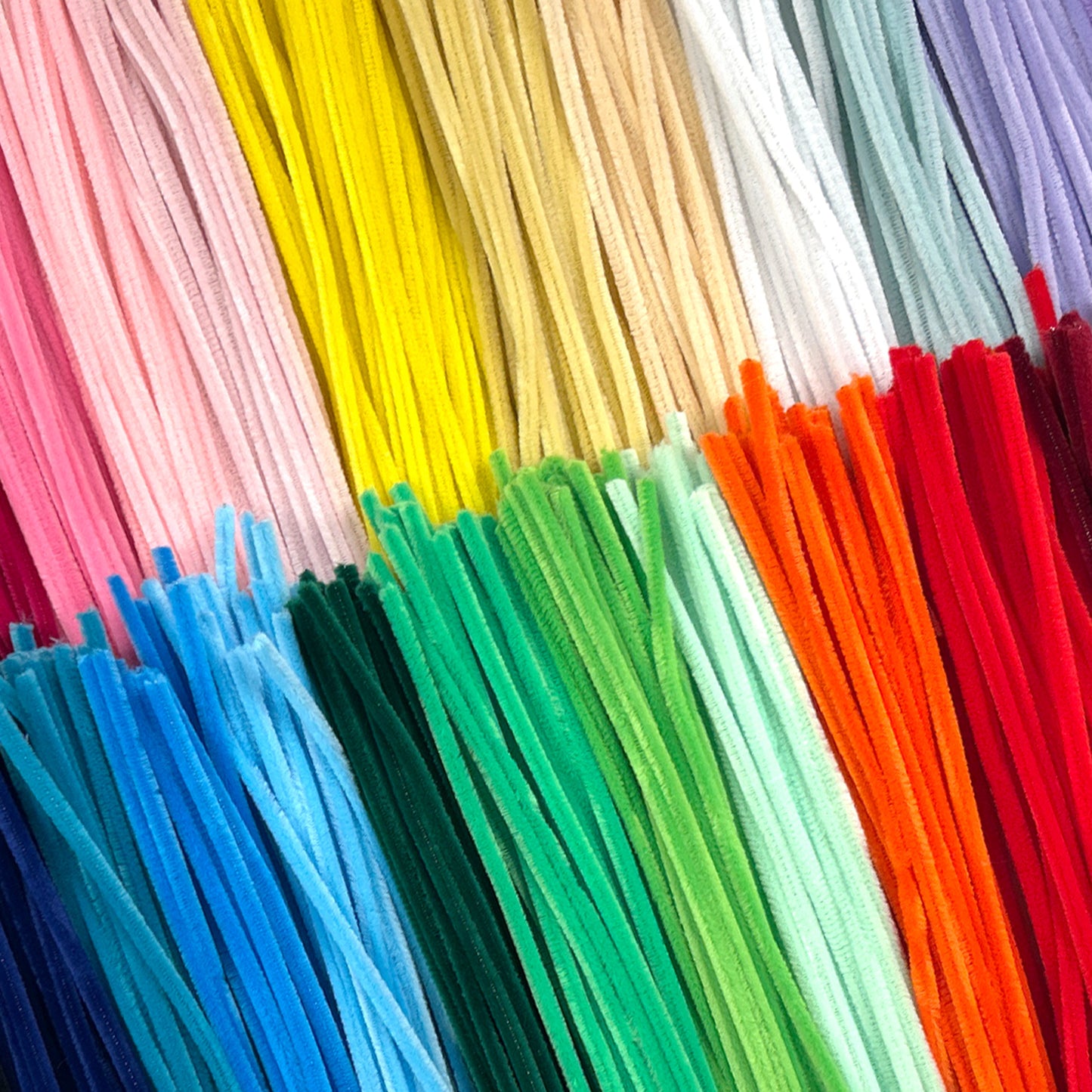 Pack of 50 Cream Yellow Coloured Pipe Cleaners 30cm x 6mm Craft Chenille Stems