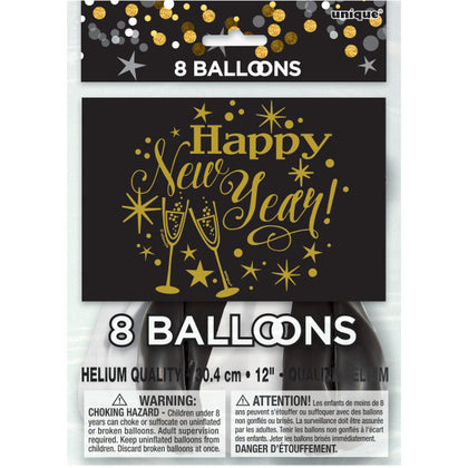 Pack of 8 Glittering New Year 12