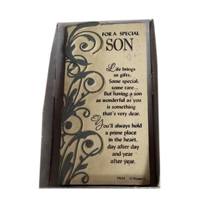 For A Special Son Timeless Words Plaque