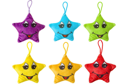 Pack of 24 Solid Colour Star Plushie Cushions