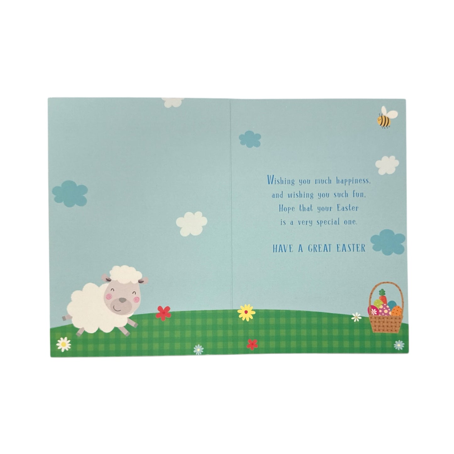 To Special Grandchildren Lamb with Eggs Easter Card