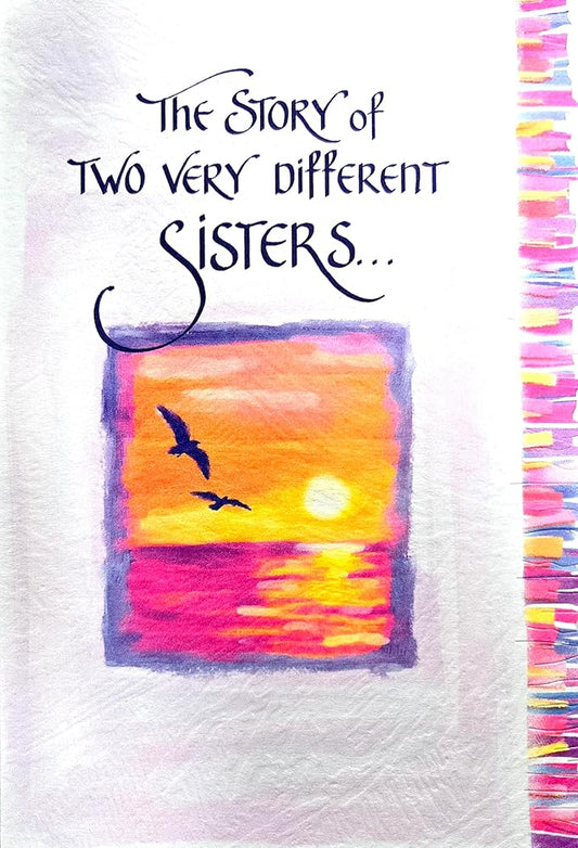 Classic Heartfelt Sentimental Verses Sisters Story Fold Out Keepsake Card
