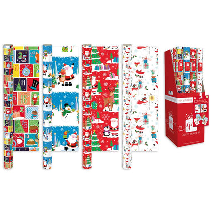 4m Santa & Friends Design Christmas Gift Wrapping Paper