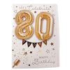 Let's Celebrate 80th Happy Birthday Balloon Boutique Greeting Card