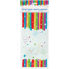 Pack of 20 Rainbow Ribbons Birthday Cellophane Bags 5"x11"