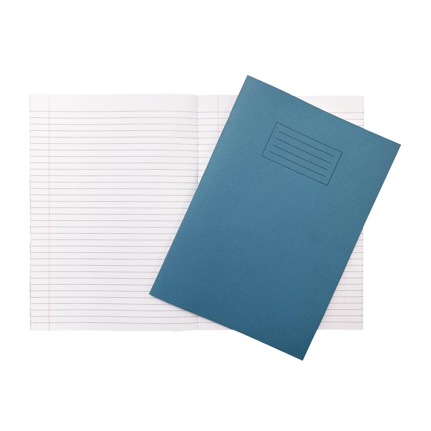 Janrax A4 Light Blue 80 Page Feint Ruled with Margin Exercise Book WF Paper with 225gsm Manilla Cover