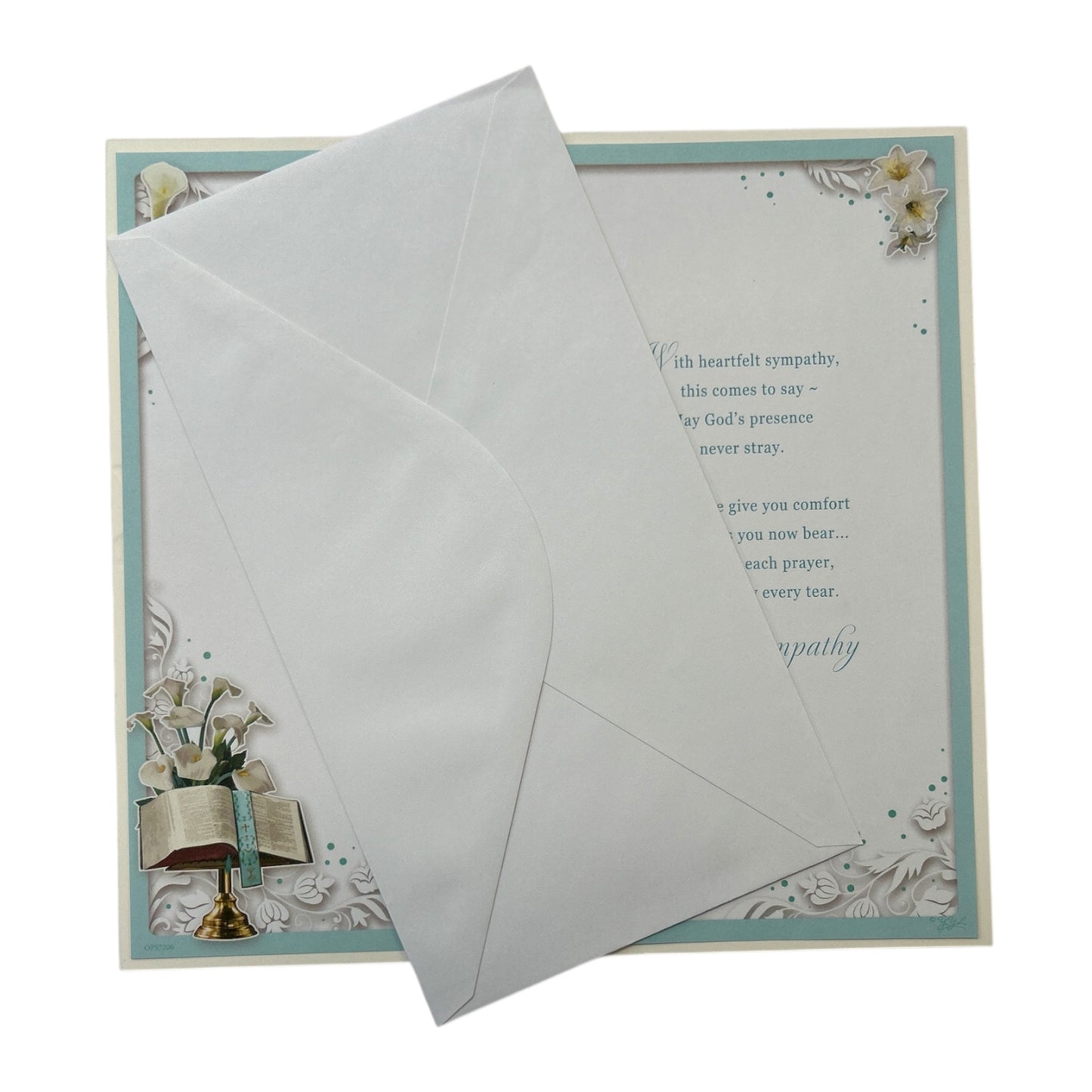 Loss of Father Floral Design Sympathy Opacity Card