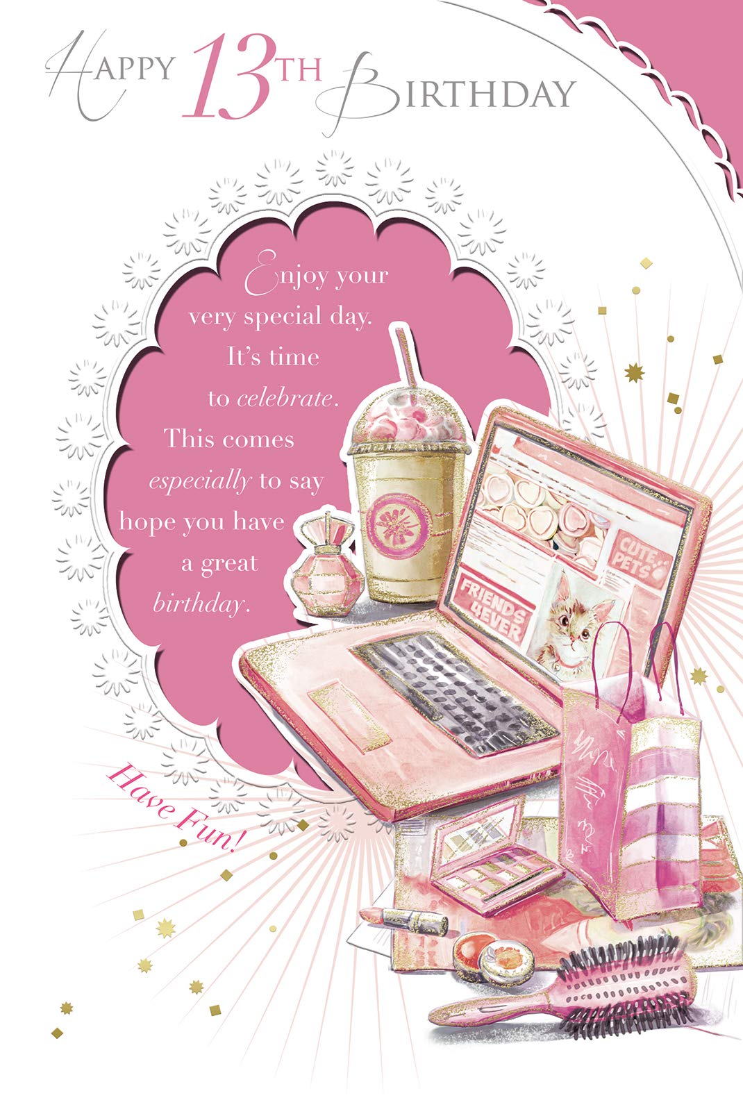 Have Fun 13th Birthday Lifestyle Design Open Female Celebrity Style Card