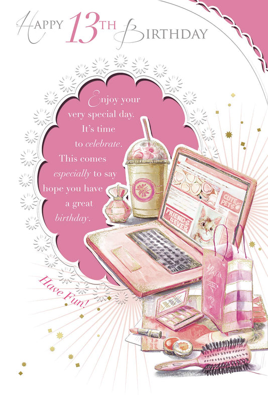 Have Fun 13th Birthday Lifestyle Design Open Female Celebrity Style Card