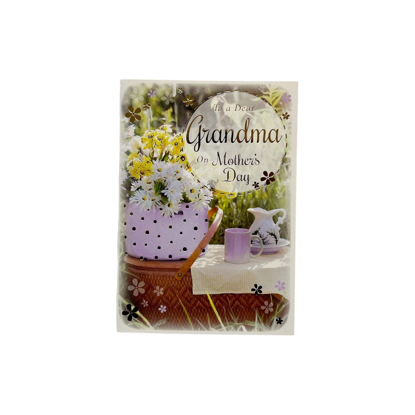 To A Dear Grandma Bright Spring Flowers Design Mother's Day Card