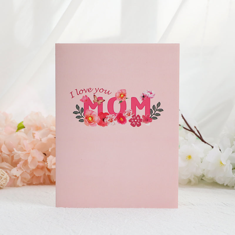 Best MOM Ever Stunning 3D Floral Pop Up Mother's Day Card 