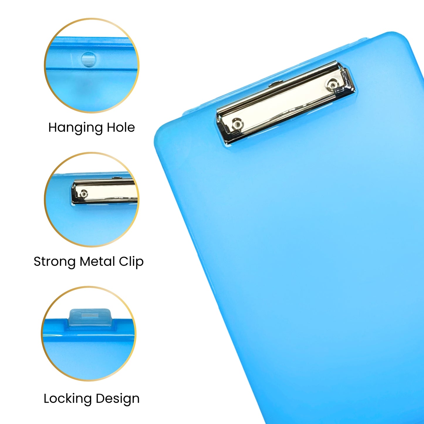 Pack of 12 Assorted Colour A4 Clipboard Box Files