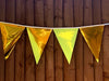 Metallic Gold Bunting 10m with 20 Pennants