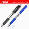 Pack of 12 Blue Soft Grip Retractable Ballpoint Gel Pens