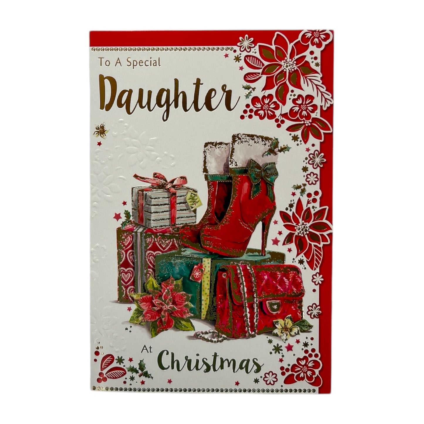 To a Special Daughter Shoes and Purse Design Christmas Card
