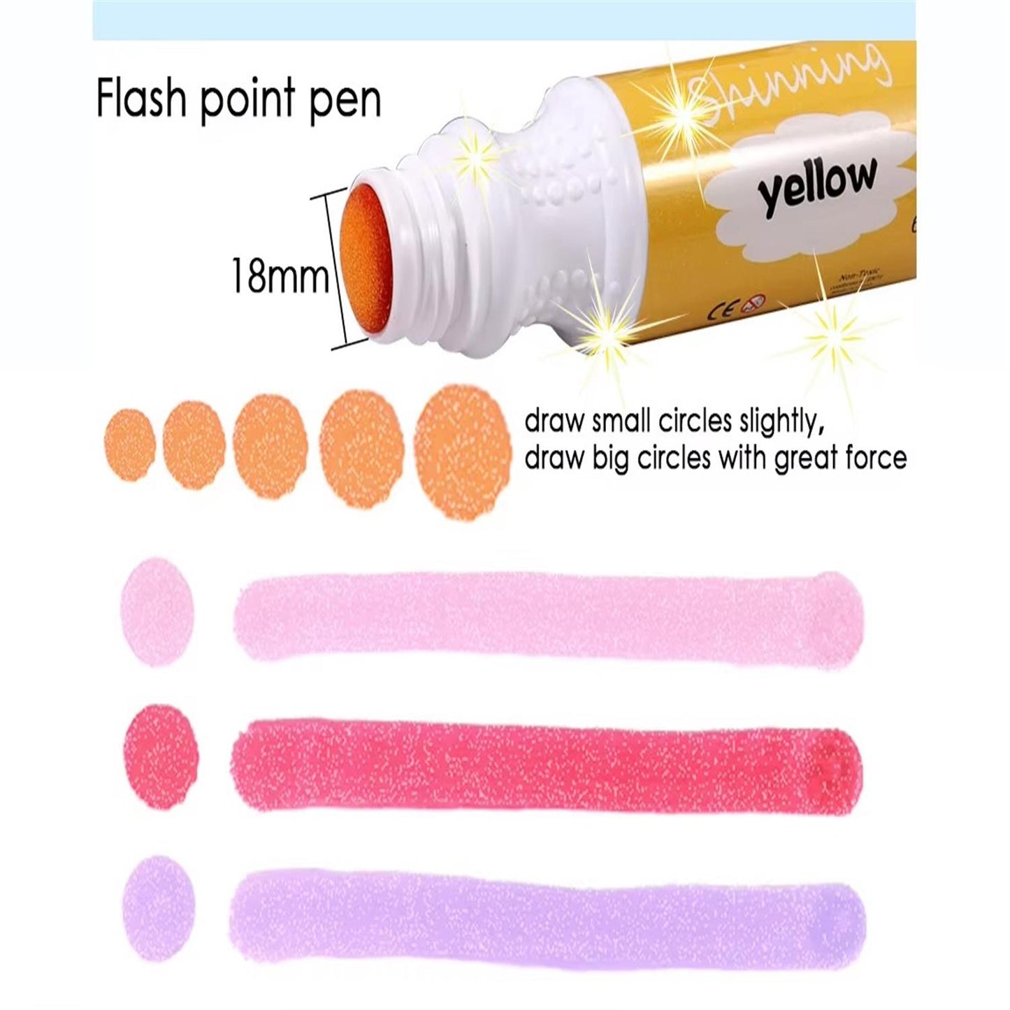 Pack of 8 Bright Washable Dot Markers