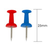 Pack of 50 Assorted Coloured 25mm Push Pins