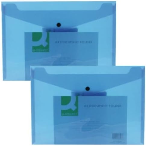 Pack of 12 A4 Blue Polypropylene Document Folders