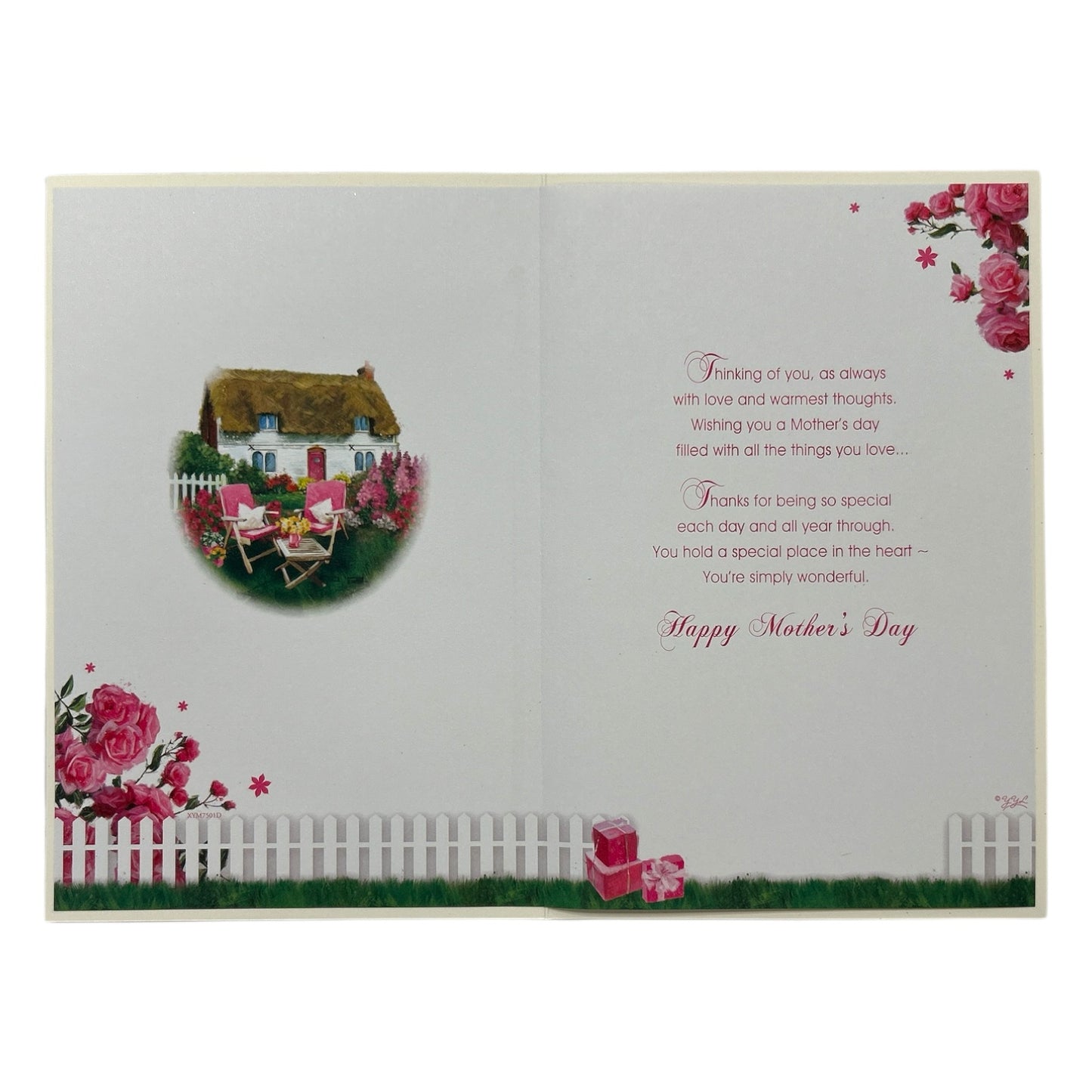 To A Special Mother Beautiful House and Pink Flowers Design Mother's Day Card