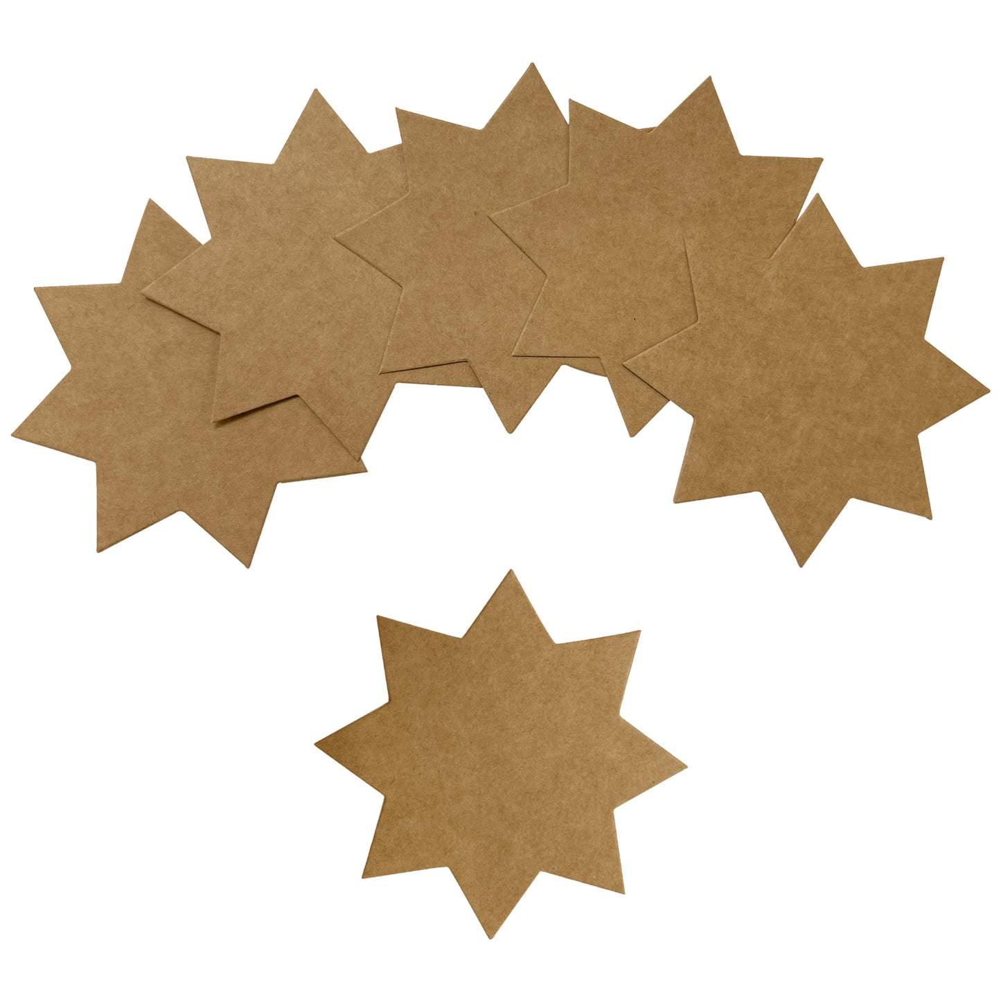 Pack of 240 Brown Kraft Stars 100 x 100mm