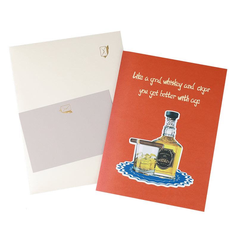 Aged to Perfection 3D Whiskey Pop Up Birthday Card