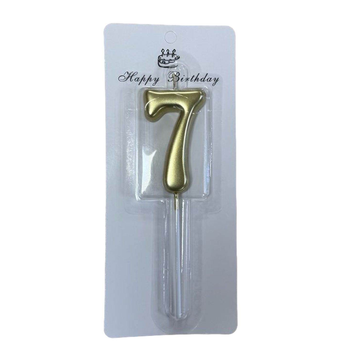 7 Number Gold Candle For Birthday Party - Cake Topper for Kids & Adults