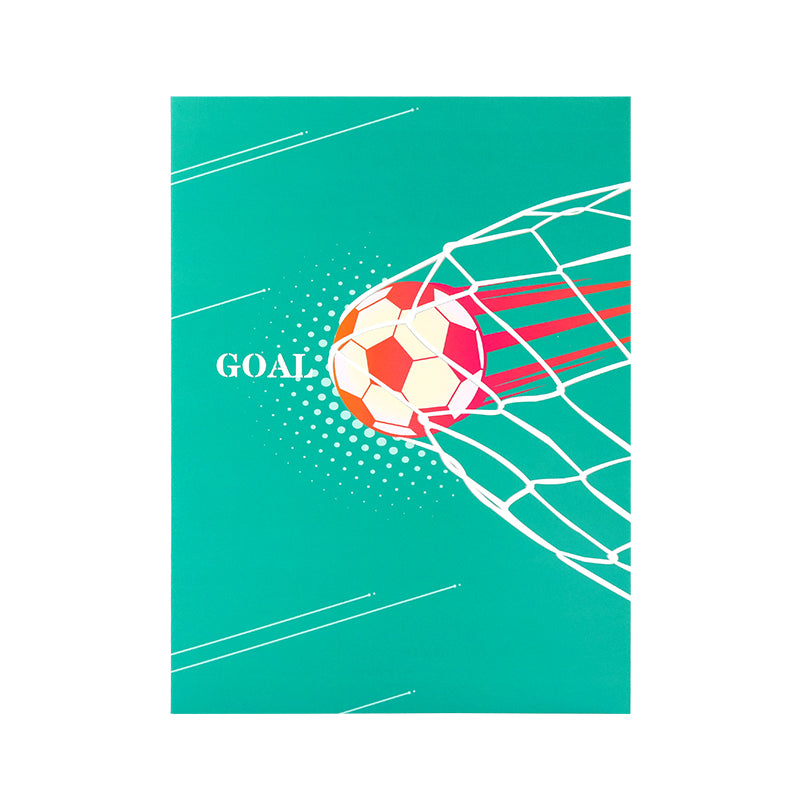 Football GOAL Design 3D Pop Up Greeting Card -Soccer Sports Team Kid Boys Girls Birthday