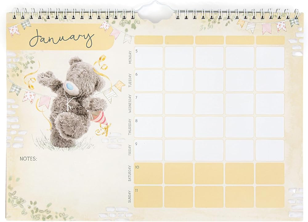 Me to You Tatty Teddy 2026 Multibrand A4 Organiser