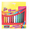 10 Chunky Half Size Colouring Pencils and Sharpener