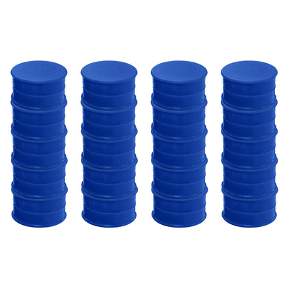 Pack of 36 Blue Coloured Round Flat Magnets - 24mm Whiteboard Notice Board Office Fridge