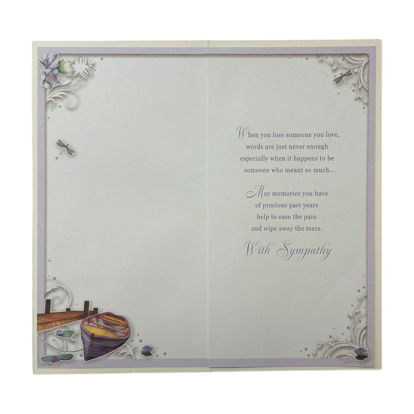 Loss of Brother Dockside Design Sympathy Opacity Card