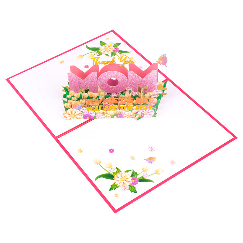 MOM in Bloom Sparkle & Petals 3D Pop Up Mother’s Day Card