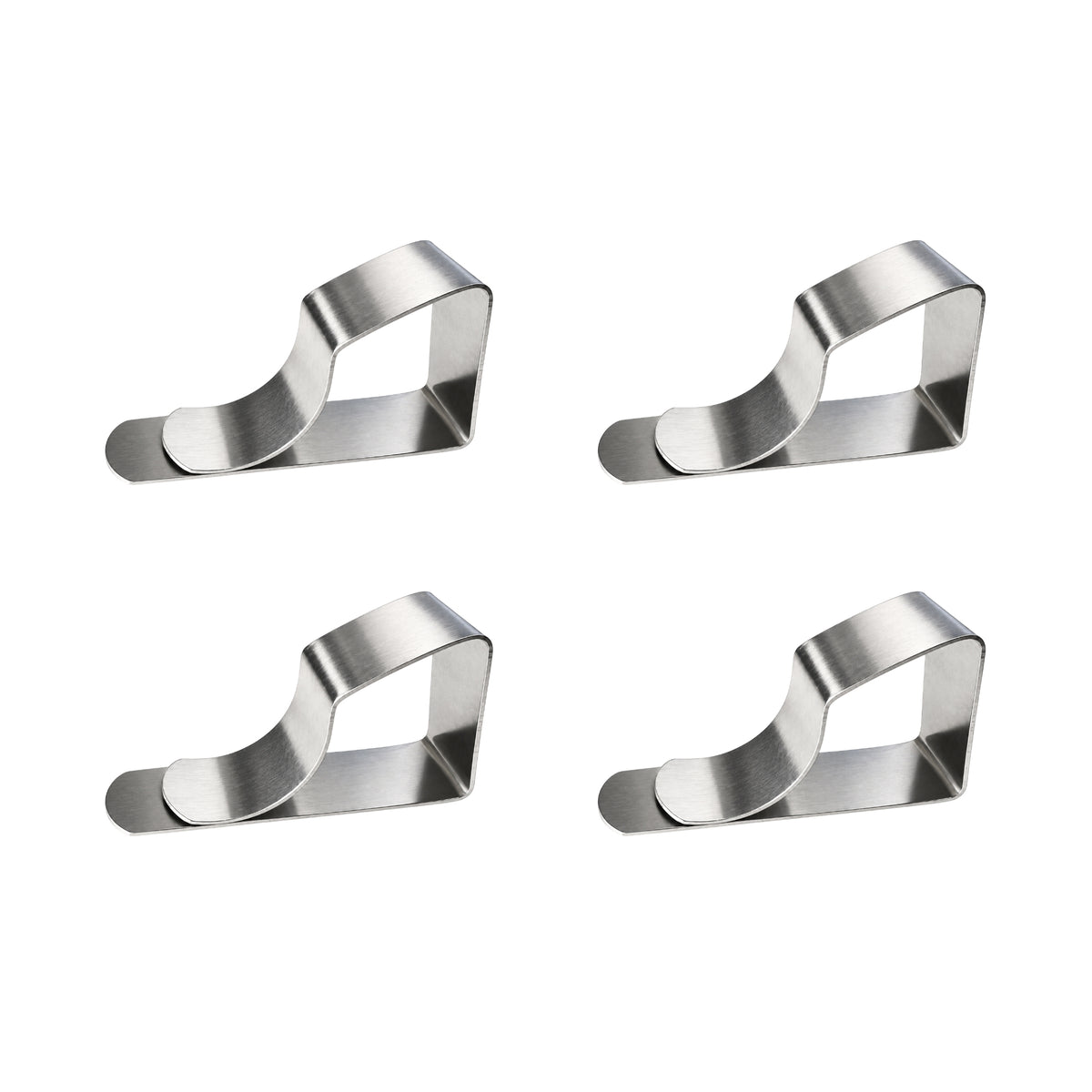 Set of 4 Stainless Steel Drawing Board Clips 5.3 x 2.5 x 1.3cm
