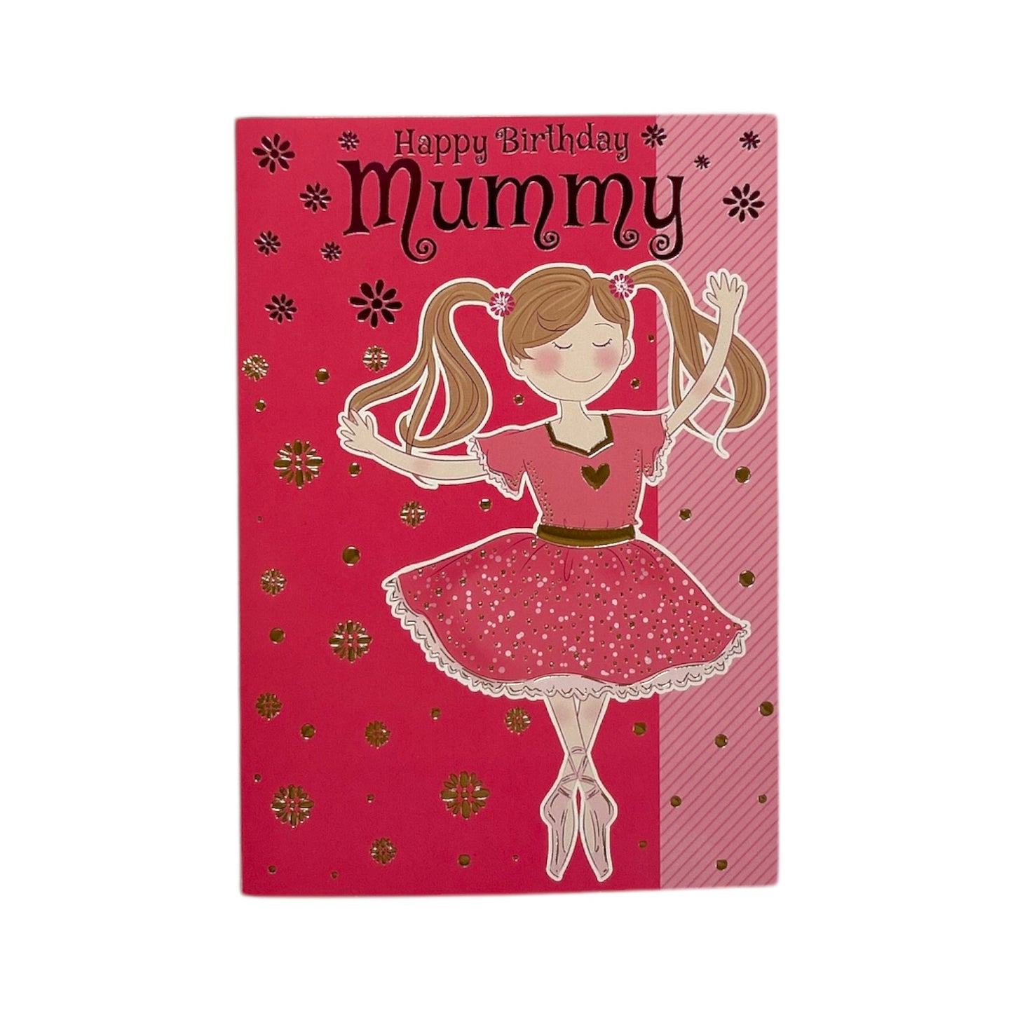 To Mummy Juvenile Girl Dancing Pink Birthday Card