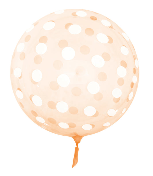 Pack of 5 Orange Polka Dots 18" Vortex Balloons