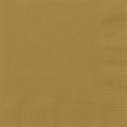 Pack of 20 Gold Solid Luncheon Napkins
