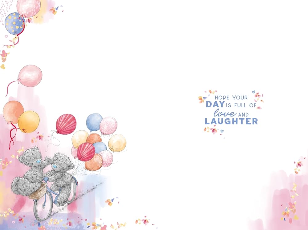 Bear On Bicycle Fabulous Daughter Birthday Card