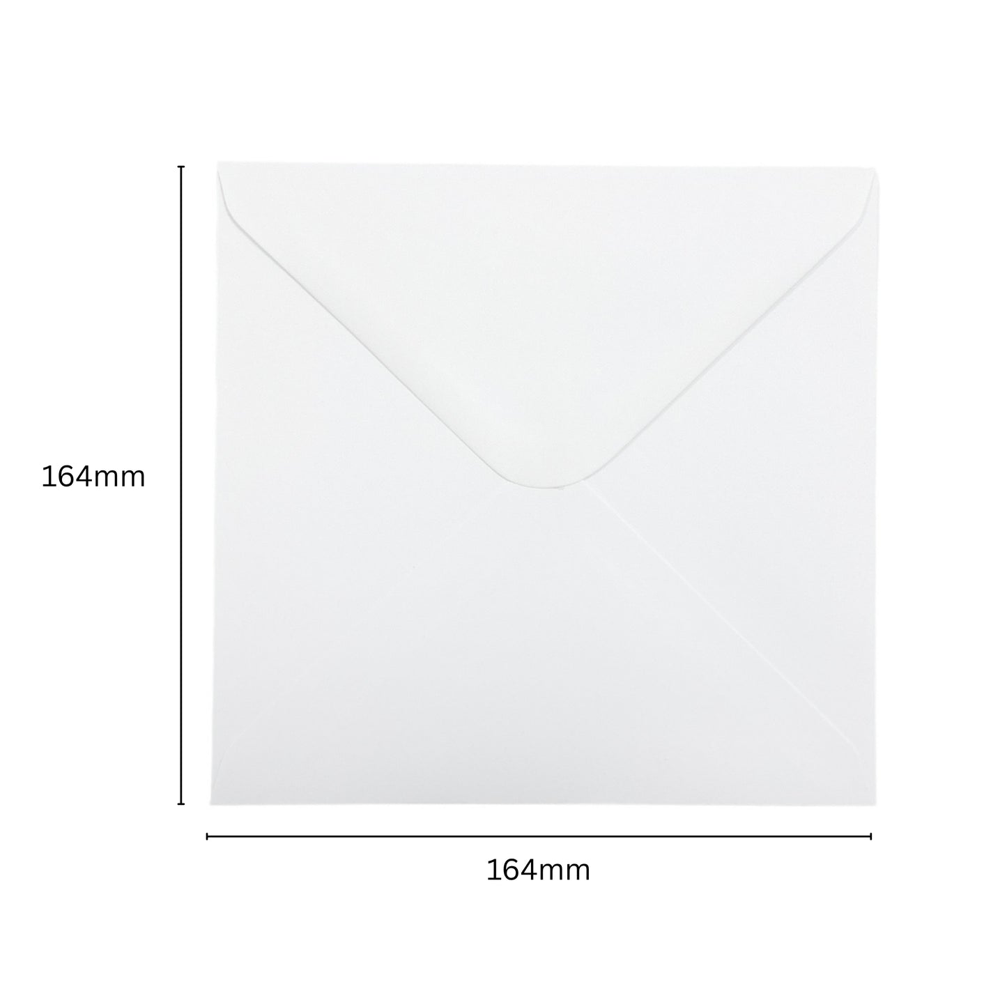 Pack of 50 White 100gsm 164x164mm Gummed Envelopes