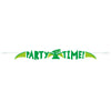 5ft Party Time Blue & Green Dinosaur Banner
