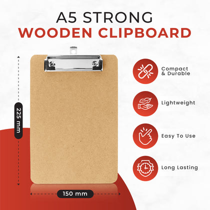 A5 Wooden Clipboard