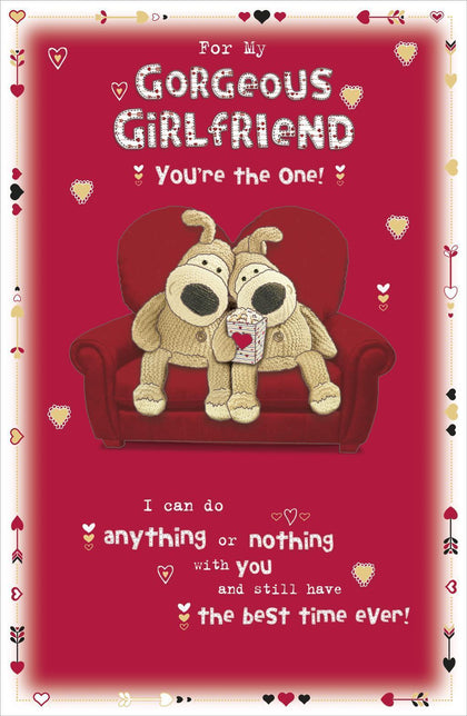 Gorgeous Girlfriend Adorable Boofle Sweet Valentine's Day Card